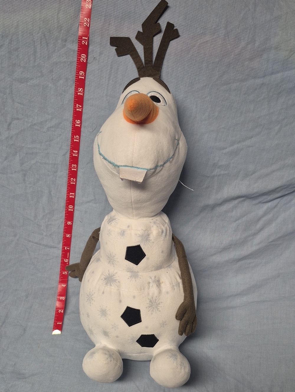Disney Olaf White Plush with Orange Carrot Nose and Brown Accents